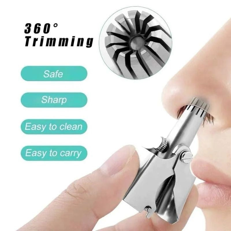 Manual Nose & Ear Hair Trimmer – Stainless Steel