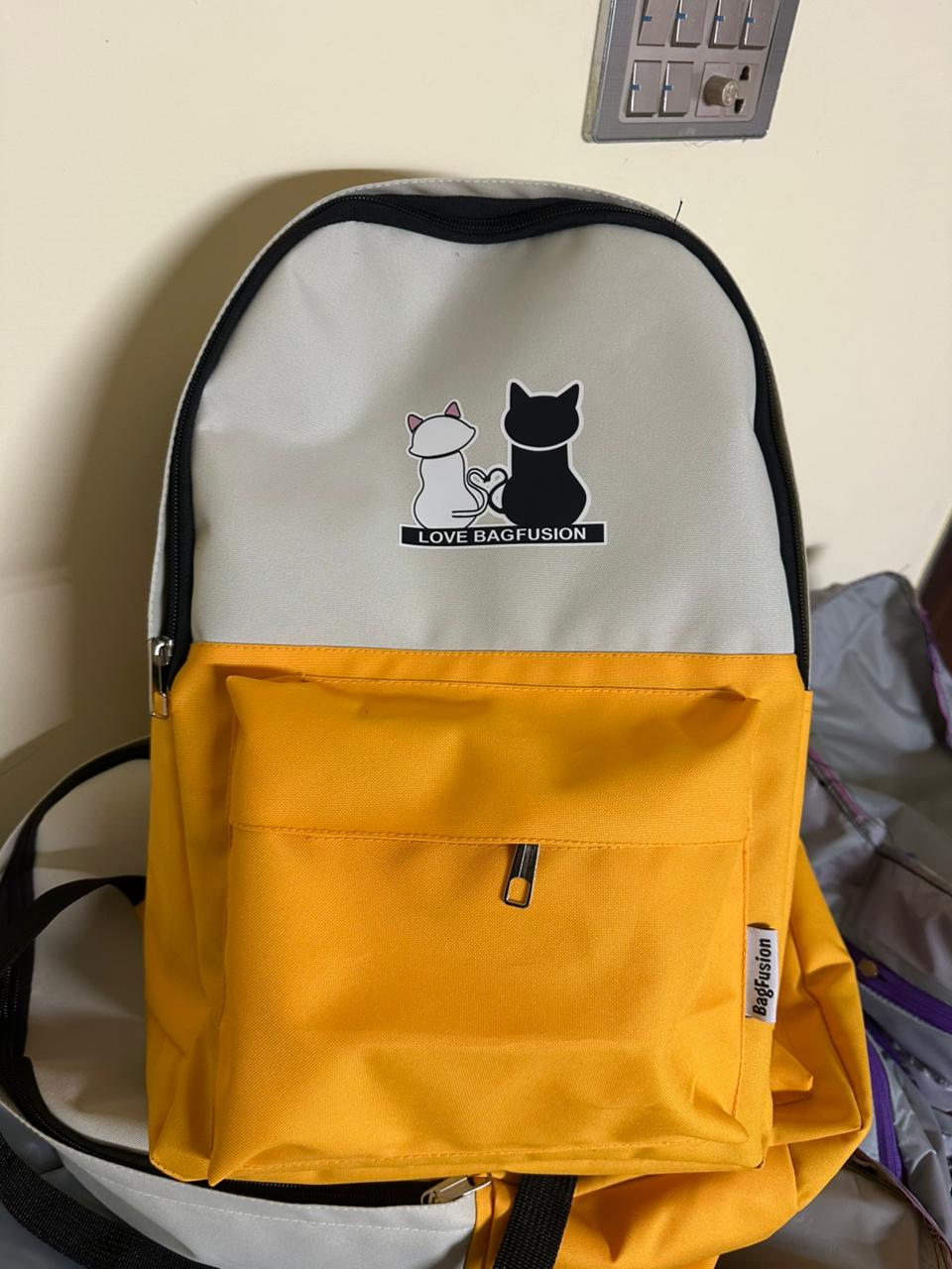 Cute Cat 5-in-1 School Bag Set for Girls