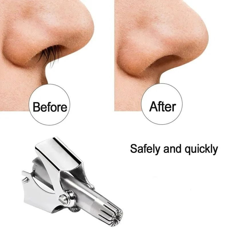 Manual Nose & Ear Hair Trimmer – Stainless Steel