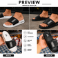 Skechers Style Adjustable Comfort Slides – White & Black | Premium Everyday Slippers