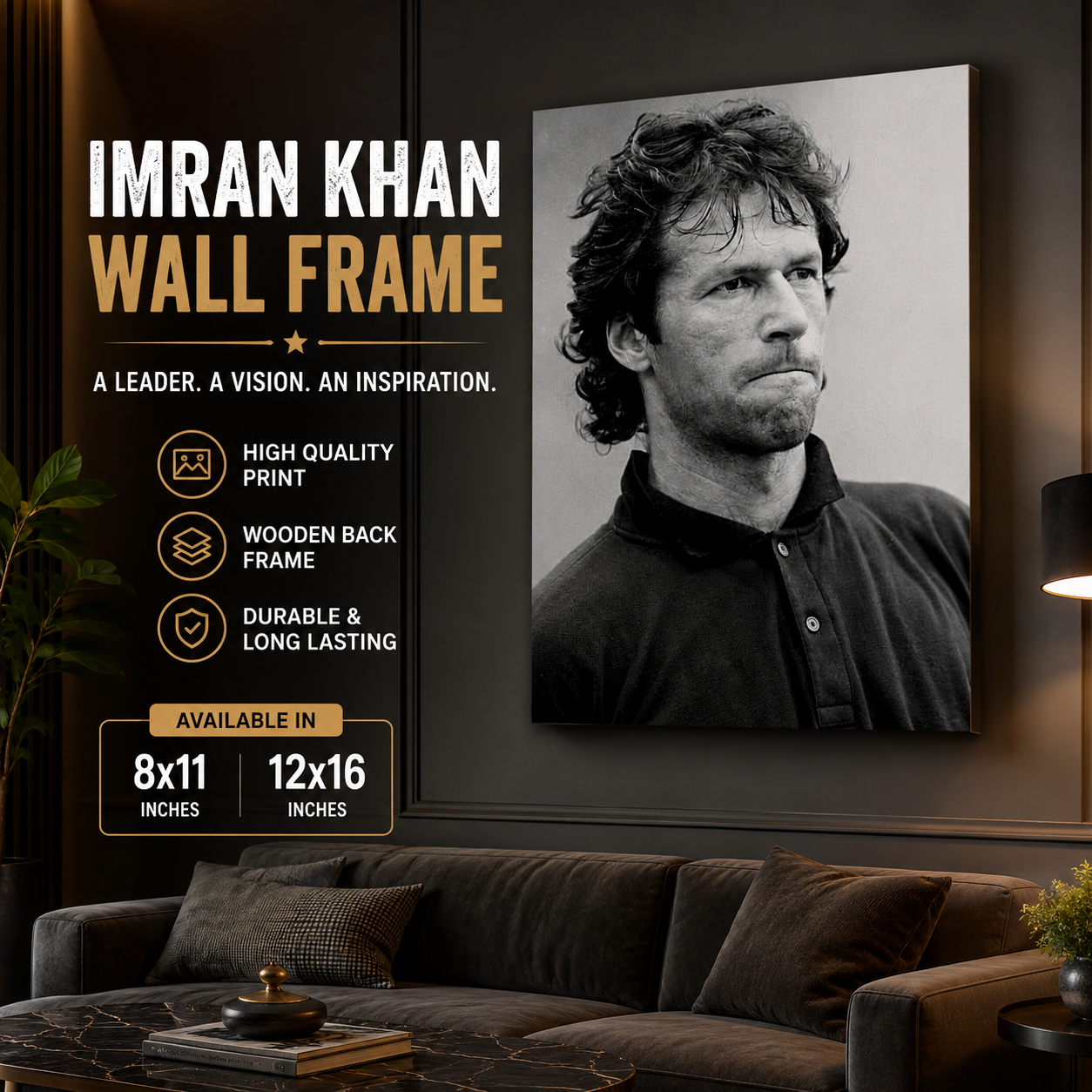 Imran Khan Printed Wall Hanging Frame | Premium Quality Wall Decor