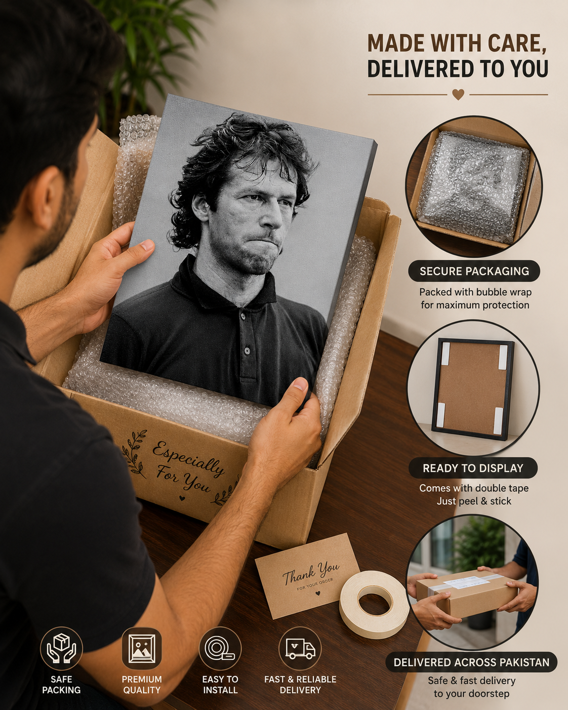 Imran Khan Printed Wall Hanging Frame | Premium Quality Wall Decor