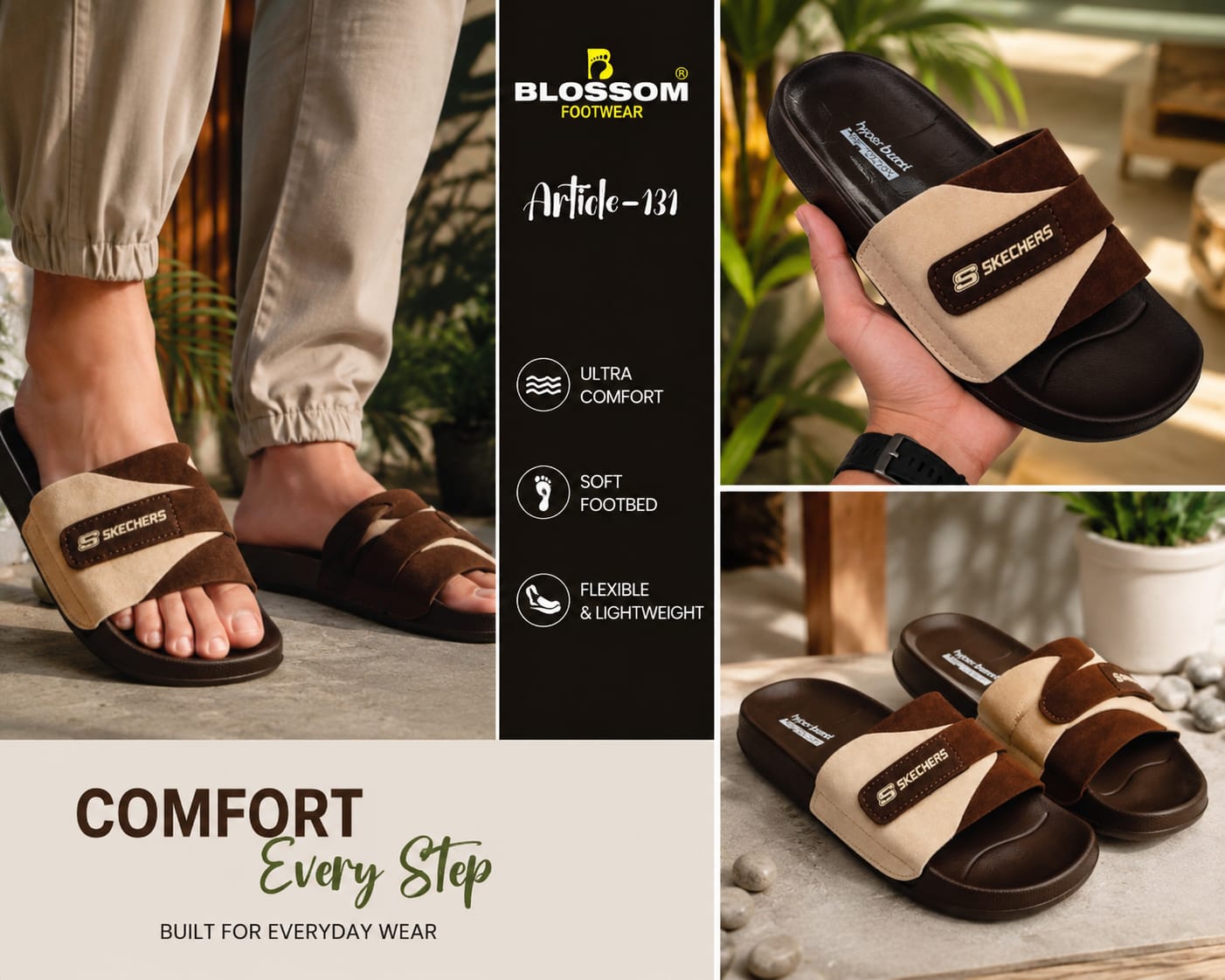 Urban Glide Comfort Slippers for Men – Premium Lightweight Soft Sole Casual Slides