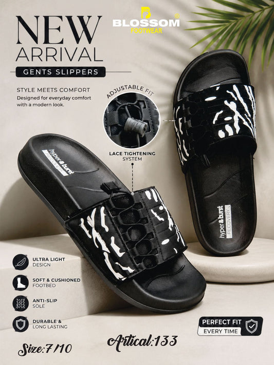 FlexLock Adjustable Slides for Men – Soft Cushioned Anti-Slip Comfort Slippers