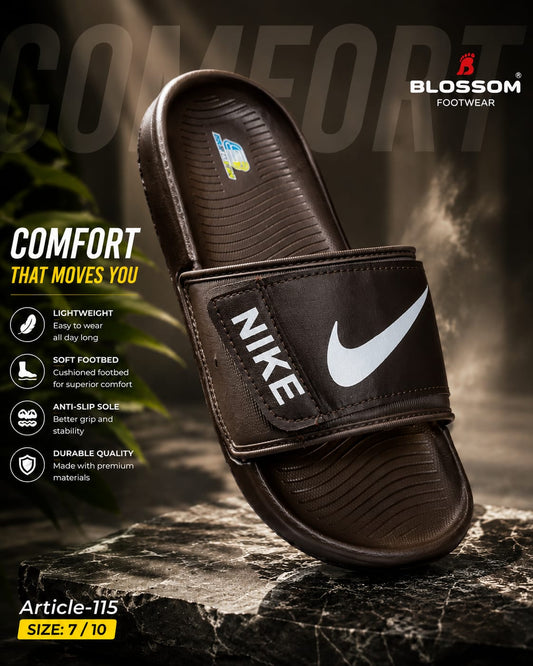 Premium Nike Brown Slides – Durable, Stylish & Comfortable Men's Footwear