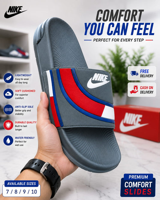 Men's Nike Premium Comfort Slides – Lightweight, Soft & Water-Friendly Slippers